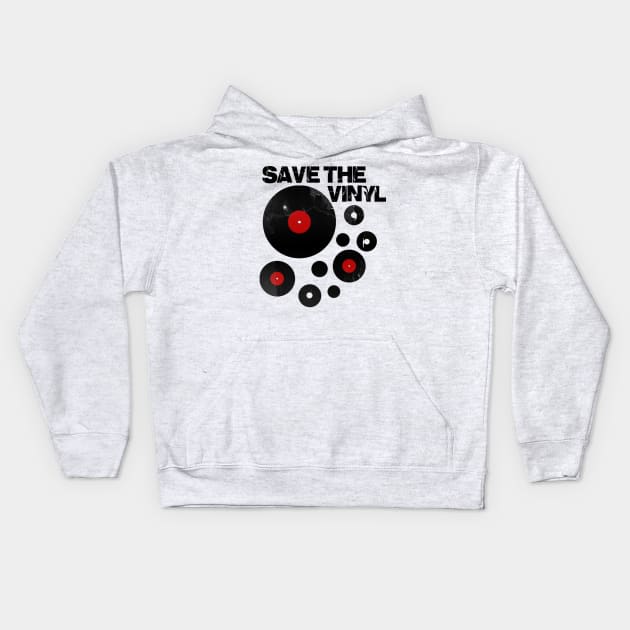 Save The Vinyl Kids Hoodie by hottehue